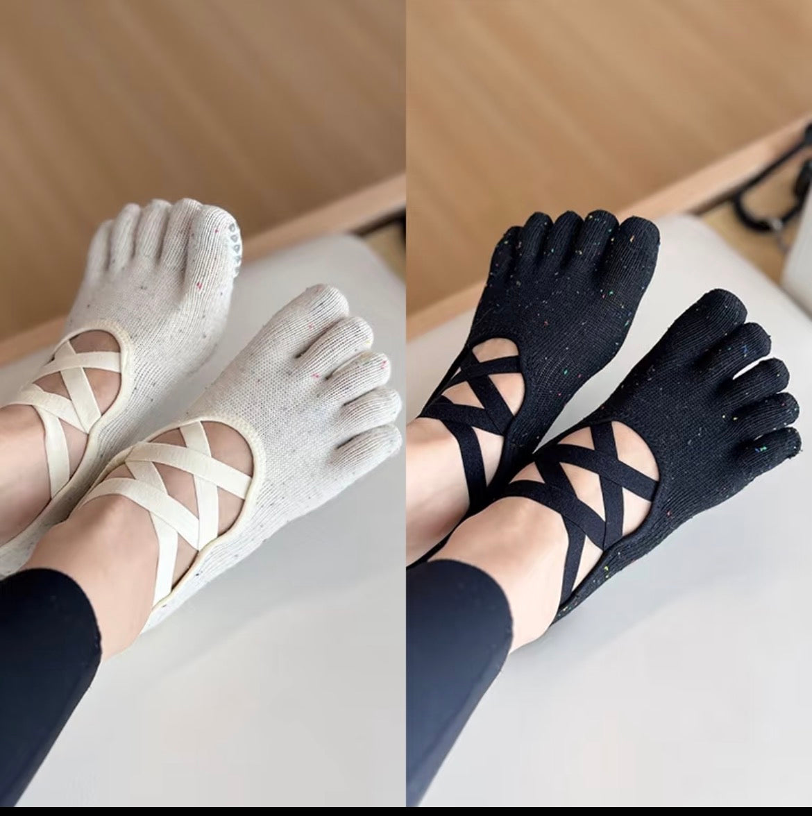 Ballet Cross Grip Toe Socks