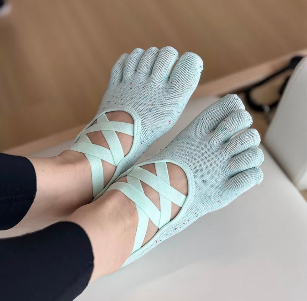 Ballet Cross Grip Toe Socks