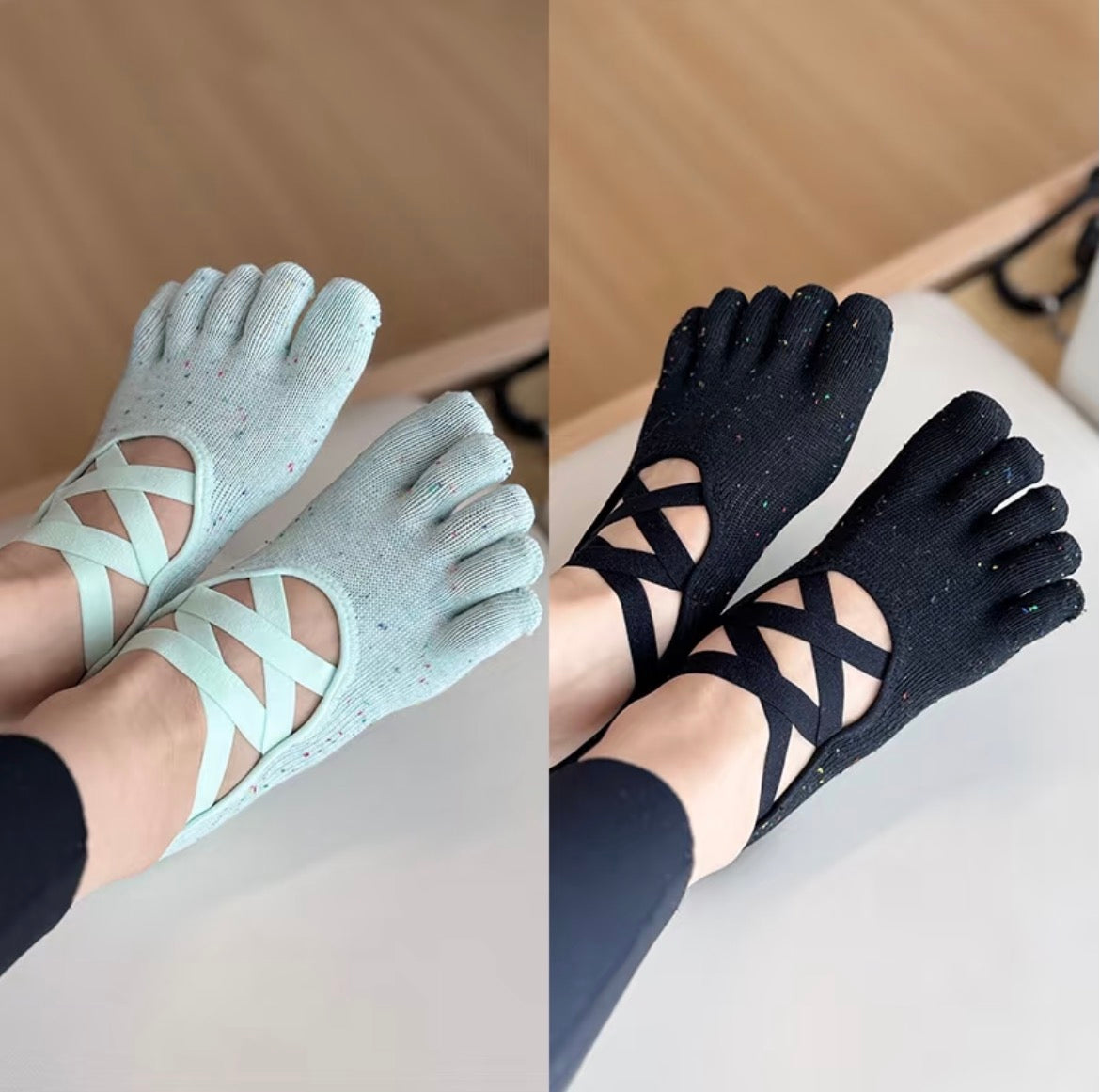 Ballet Cross Grip Toe Socks